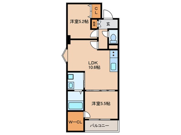 ラモーナ北条Ⅱの物件間取画像